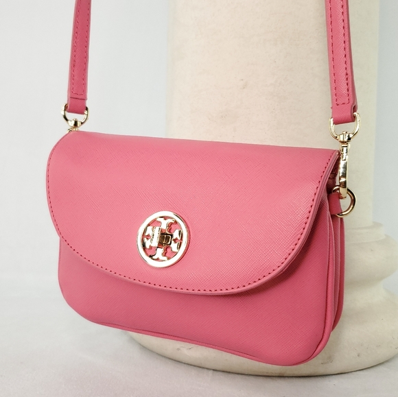 AUTHENTIC TORY BURCH Pink Robinson Mini Crossbody - Picture 3 of 15